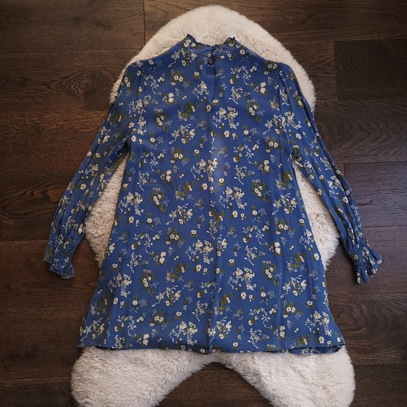 NWOT Reformation Jourdan Bridgerton Regency Floral Ruffle Mini Dress - Picture 10 of 11